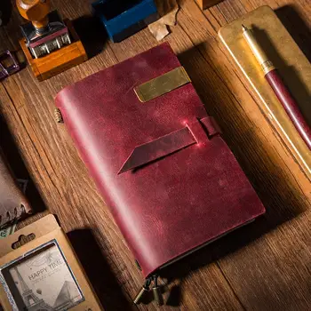 IPBEN Originálne kožené Cestovateľov notebook vintage denník sketchbook školské potreby materiálu lech caderno Zdarma Gravírovanie