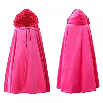Dievčatá Volánikmi Plášť S Kapucňou Elsa Anna Šípková Ruženka Belle Fancy Dress Up Kabát Strany Cosplay Príslušenstvo