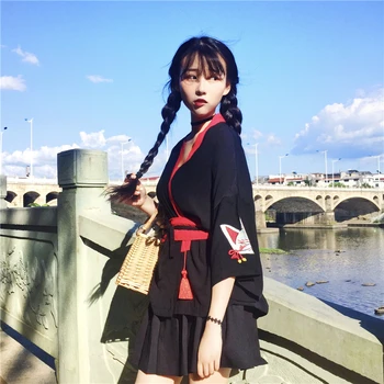 Retro Japonský Štýl Šťastie Mačka Kimono Yukata Harajuku Haori Sakura Festival Handričkou Nový Rok Ženy, Dievčatá V Lete Cardigan Bunda