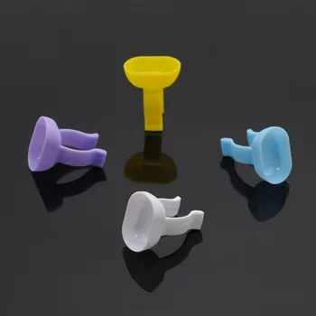 100/Ks Zubná Finger Bowl Pohár Miešanie Prophy Krúžok Prst Dappen Jedlo Šikovný Plastové Zubné Lab Lab Dodávky