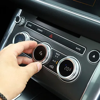 Pre Land Rover Range Rover Sport Móde Autobiografii, 14-17 Hliníkové Auto Klimatizácia Gombík Audio Kruhu Výbava Auto Príslušenstvo