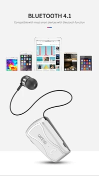 2018 Nové FineBlue UK880 Zdvíhateľnej Bezdrôtové Bluetooth Slúchadlá, Handsfree Headset Stereo Slúchadlá Klip Mikrofón Hovoru, Prenosné