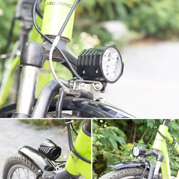 WEXPLORE Elektrický Bicykel predné svetlo Zadné Svetlo Kit Vstup 12V 24V 36V 48V 60V Vstavaný Reproduktor Klince Predné Svetlo a zadné svetlo Nastavenie