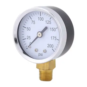 Kovový tlakomer Pre Palivo, Vzduch, Olej, Kvapalina Voda 0-200psi 1/4 NPT, Závit Montáž Hydraulických tlakomer Meter Merací Nástroj