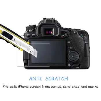 2Pack Pre Canon EOS 80D / XC10 /7D Mark II 0,3 mm 2.5 D 9H Jasné, Tvrdené Sklo Screen Protector, Digitálny Fotoaparát, Anti-Scratch Film