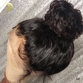 Kučeravé 360 čipky čelnej parochňu Brazílsky čipky dopredu Ľudské Vlasy, Parochne Pre Čierne Ženy pred trhal s baby vlasy krátke, dlhé remy vlasy