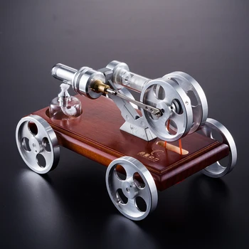 Sila Valca Komponent pre Masívneho Dreva Doskou DIY Stirling Motor Auta Kmeňových Steam Model Nastaviť
