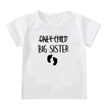 Len Dieťa Veľký Brat/Sestra Byť Tehotenstva Oznámenie Tričko Deti Zábavné Krátke Sleeve T-shirt Deti Batoľa Bežné Tees