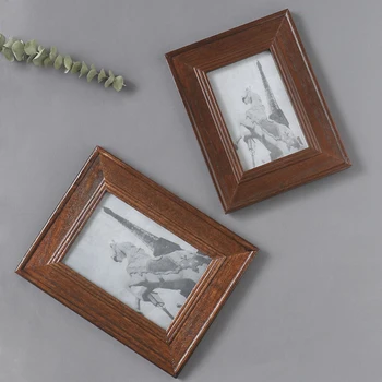 Retro Štýl photo frame fwooden, rám obrazu, skrinka ploche ozdoby strany svadobné fotografie dekor 10X15 13X18cm obrazových rámov