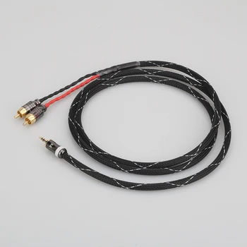 Vysoká Kvalita Audiocrast hifi audio kábel 3,5 mm jack rca kábel JAPONSKO Audio signálu drôt AUX kábel previesť konektor RCA