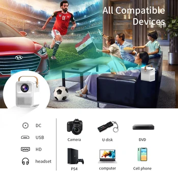 CRENOVA Mini LED Projektor ET30 1080P Full HD Android, Wifi, 3D domáceho Kina Prenosný Projektor Podpora 4K LED Domáce Video, Projektor