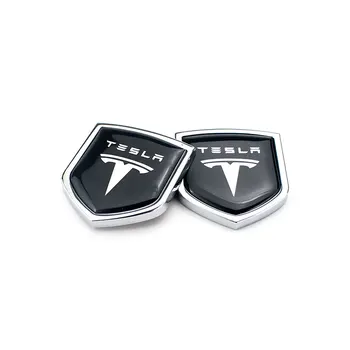 2 ks Zliatiny Znak Okno Strane, Auto Nálepky, Auto Dekorácie Pre Tesla Roadster Cybertuck Model 3 S X Y Auto Styling Príslušenstvo