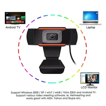 Kamera 1080P HD Mini Počítač PC Webkameru s Mikrofónom Otočná Kamery pre Live Broadcast Video Telefonovanie Konferencie Práce