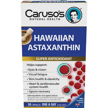 Carusos Havajské Astaxanthin Silný Antioxidant Oko Starnutia Pokožky Srdce Kardiovaskulárne Zdravie Zotavenie po cvičení