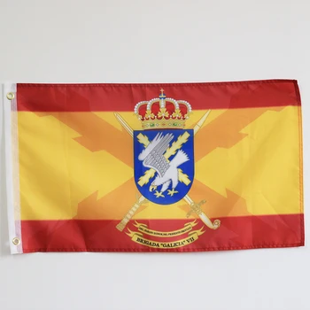 Španielske Vlajky s BRILAT Ľahká Pechota Armády Sivý Orol 150X90CM Banner 3x5 FT 100D Polyester Mosadz osadené priechodkami