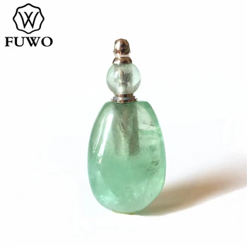 FUWO Parfum Fľašu Multi-Druh Prírodného Kameňa Esenciálny Olej Fľaše Ružový Kremeň Amazónie Fluorite Šperky Veľkoobchod PD319 3ks