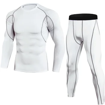 Termálne šport bielizeň nastaviť muž elastické vyhovovali telocvični kompresie sady legíny cvičenie, fitness košele muž športové oblečenie
