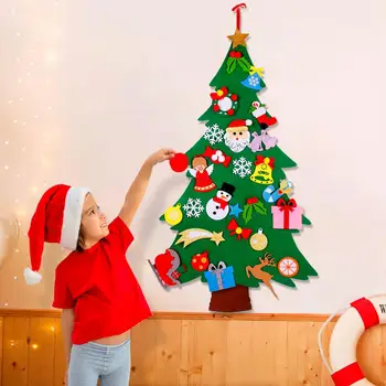 Urob si sám Cítil Vianočný Stromček šťastné a Veselé Vianoce, Výzdoba Pre Home 2020 Vianočný Strom Ornament Santa Claus Deti Vianočný Strom Firmware Nový Rok