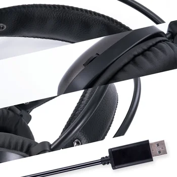 Cosbary Herné Headset 7.1 Priestorový Zvuk s Mikrofónom RGB Svetlo Káblové Hra Slúchadlá pre PC Počítač, Notebook, Xbox Jeden Hráč