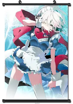 Japonský Dekoratívny Obraz Anime TouHou Projektu Stelesnením Scarlet sexy dievča Izayoi Sakuya Domova Stene Prejdite Plagát