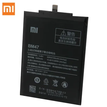 Originálne Náhradné Batérie Pre Xiao Redmi 3 3S 3X Hongmi 4X Redmi3 Pro Redrice 3 BM47 Originálne Batérie Telefónu 4100mAh