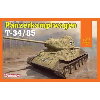 DRAGON 7564 1/72 Panzerkampfwagen T-34/85 - zmenšený model Auta