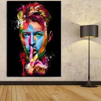 Embelish 1 Kus Slávny Spevák Maľovanie David Bowie Plátno Umenie Plagátu Vytlačí Maľovanie Pre Obývačky A Spálne Dekorácie