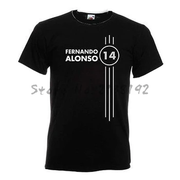 Nové Fernando Alonso Číslo 14 T Shirt mens Klasický Dizajn COOL vzor t-shirt pánske top tees