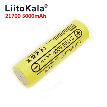 2020 LiitoKala 21700 4800 5000mAh Li-Ni Batéria 3,7 V 50E pre Vysoký výtok Mod / Kit 3,7 V 15A moc 5C Miera Vypúšťania a box