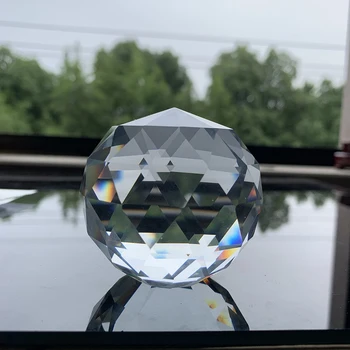 60 mm Suncatcher Sklo Art Crystal Ball Tvárou Prism Krištáľový Luster Paperweight Vrchol Foto Domáce Dekorácie
