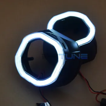 Britune Projektor Upínadlá COB LED Námestie Angel Eyes Rámčeky Svetlometov Šošovky Bixenon Objektív Mini 2.5
