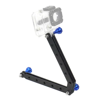 CNC Selfie Stick Rozšírenie Ruku s Palcom Gombík Skrutky Hliníkovej Zliatiny Prilba Rod Mount pre Gopro Hero 8 7 6 5 Yi Akčné Kamery