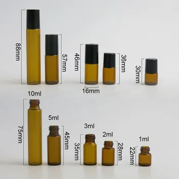 100 X 1 ML 2ML 3ML 5ML 10 ML roll na kolieskových fľaše pre esenciálne oleje roll-on naplniteľné parfum fľašu dezodorant kontajnerov