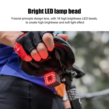 Horský MTB Bicykel Svetlo Zadné USB, Smart Senzor LED Nabíjateľná Cestná Cyklistika Bicykle Noci Bezpečnosť koncových svetiel