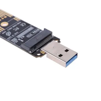 Prenosný vysokovýkonný NVME na USB Adaptér M. 2 SSD Typu-Karta USB 3.1 Gen 2 Most Čip M2 SSD Tlačidlo M