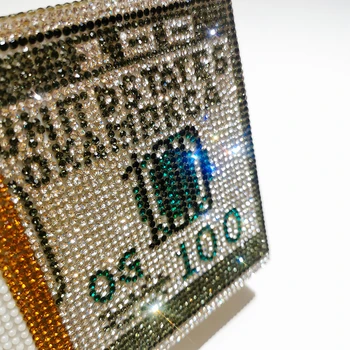 Farba Kamienkami Dolárov Box Večer Taška Ženy 2020 Luxusné Dizajnér Crystal Peniaze Večera Spojka Kabelky Dámske Elegantné Tašky Cez Rameno