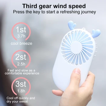 2020 Mini Pocket Ventilátora studeného Vzduchu Ručné Cestovné Chladič na Chladenie Napájanie Pomocou 3x AAA Batérie Office Vonkajšie Domov