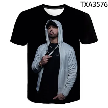 Nové Letné Vytlačený 3D T-shirt Eminem Muži, Ženy, Deti Lete Chladný Čaj Topy Muž Streetwear Cool Tričká Chlapec dievča Deti