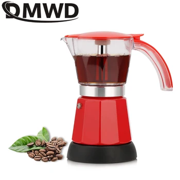 DMWD Elektrické Moka Hrniec talianske Espresso, Latte kávovar O 300 ml kávovar Hrniec Percolator Kávy nástroje 200V EÚ plug