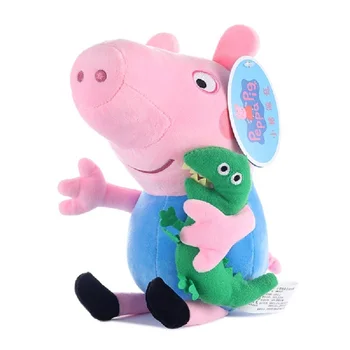 Skutočné Peppa ošípaných 19 CM PIG Ružový Plyšový Anime Toyshot Predaj Mäkké, Vypchaté Cartoon Zvierat Bábiky Pre Deti Vianočný Darček