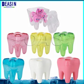 10pcs /set Zub Shap Roztomilý zuby tvar úložný box / skladovanie jar dekorácie pre zubné dary a zubné dekorácie Zubné darček