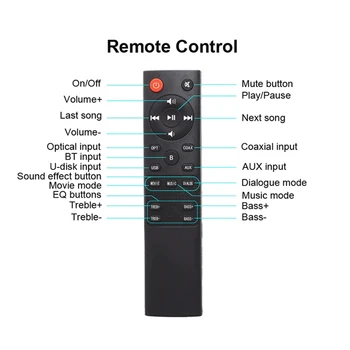 YOUXIU 40W TV Soundbar Bezdrôtové Bluetooth Reproduktory Hifi 3D Stereo Stĺpec Subwoofery Surround Systém domáceho Kina Zvuk Bary