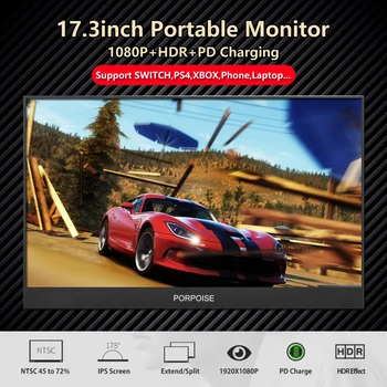 Prenosný Monitor 15.6 17.3 palcový displej, rozhranie HDMI Typu C pre Notebook XBox Prepínač Mobilný Telefón, PS3, PS4 monitor