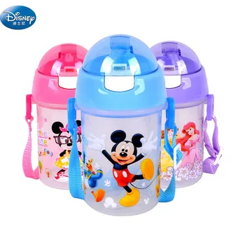 350 ML Disney Minnie Mickey Mouse pohár študent outdoorové športy Tvorivé slamy snow White prenosné fľaše poháre