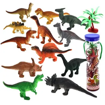 12 Ks Mini PVC Dinosaura Hrať Nastaviť, Rôzne Realistické Malé Dinosaura Obrázok Modelu Hračka pre Deti a Batoľatá - Farebné