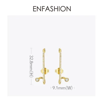 ENFASHION Punk Drahokamu Stud Náušnice Pre Ženy, Zlatá Farba Vyhlásenie Minimalistický Earings Módne Šperky Pendientes EC191066