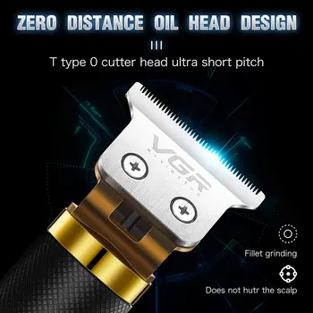 Profesionálne nula gapped strojčekov na strihanie vlasov, holiaci strojček zastrihávač 0 mm medzera vlasy holiaci stroj vlasov strihanie brady bezdrôtový holič pre mužov