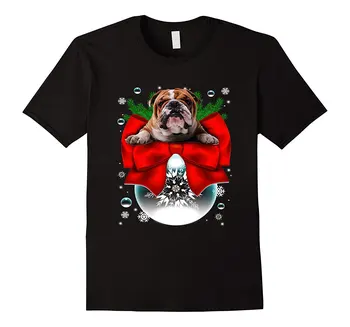 Anglický Buldog Vianoce, T-Vtipné Tričko pre Psa Milovník Kvalitnej Značky CottonT Tričko Letné Štýl Cool Tričká