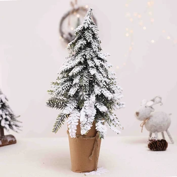 Sneh Jedľa Umelý Vianočný Strom Dekorácie Domácej Ploche Ozdoby Vianočné Dekorácie pre Mall Okno Snehu Jedľa Dekor Mini Strom