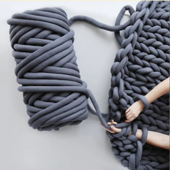 DIY Rameno pletenie pohyblivá spriadanie priadze pre deka mat detská posteľ nárazníka hrubé veľkom priadze háčkovanie ručné pletenie mäkké sami